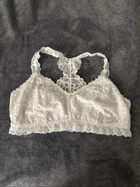Maurices White Lace Racerback Bralette